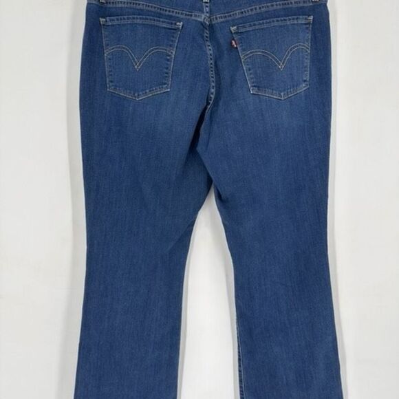 Levi's 515 Womens Red Tab Bootcut Stretch Denim Jeans Medium Wash Blue Size 16 - Picture 5 of 9